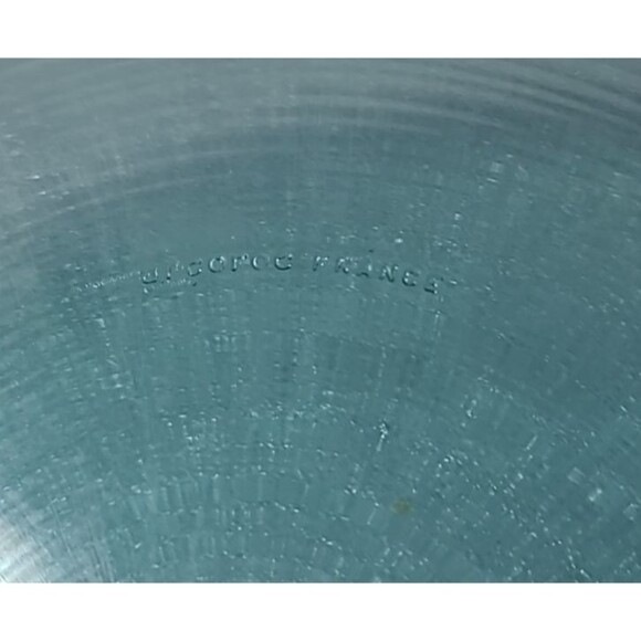 Set of 8 Arcoroc France Green Teal Glass Salad Dessert Plate Ribbed 7.5" - Picture 2 of 10